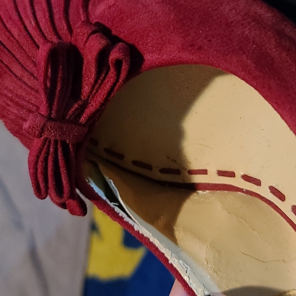 Enzo Anglioline burgundy suede pumps - Picture 3 of 7